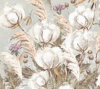 Papier peint panoramique fleur coton, XXL, tendance