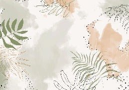 Panorama-Tapete Aquarell Pflanzen