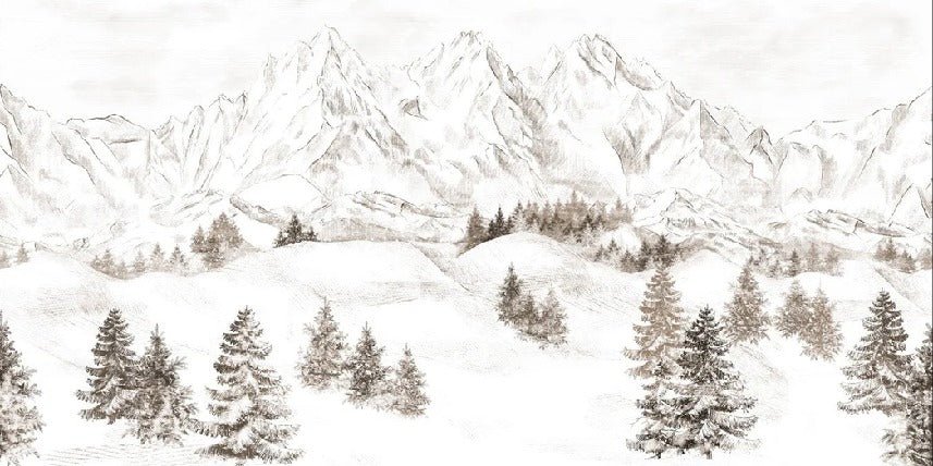 Papier peint montagne massif des Alpes, XXL, tendance