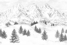 Papier peint montagne sommets de Chamonix