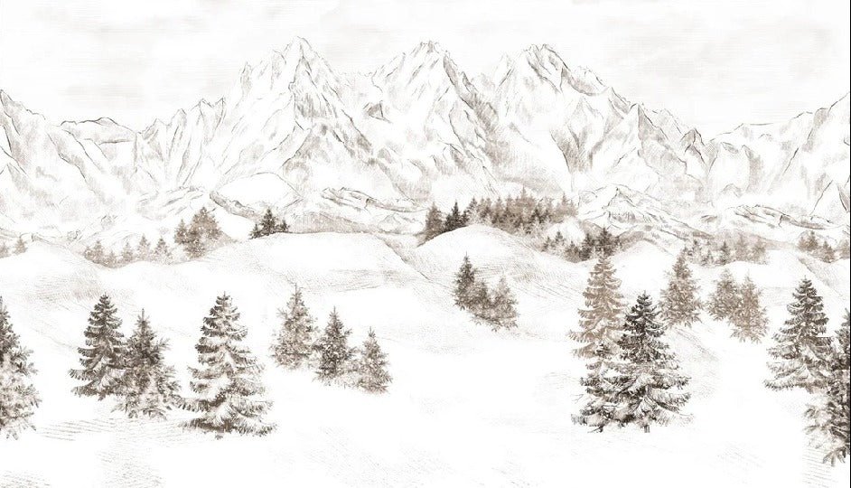 Papier peint montagne massif des Alpes, XXL, tendance