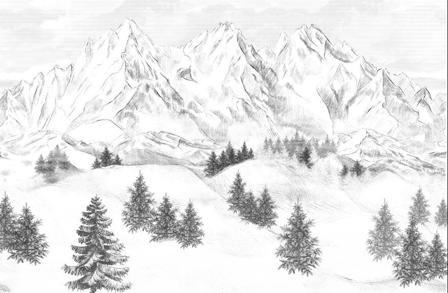 Tapete Berggipfel von Chamonix
