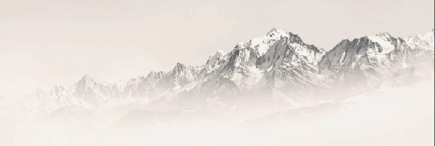 Tapete Mont Blanc im Sepia-Nebel