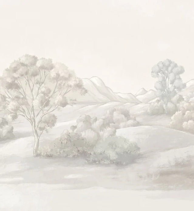 Papier peint paysage poétique sépia, XXL, tendance