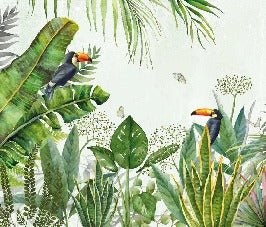 Sfondo per uccelli esotici della giungla