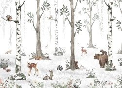 Papier peint animaux printemps forêt