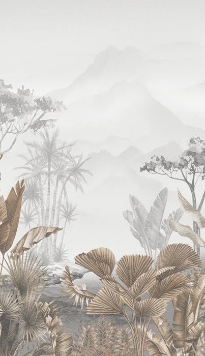 Papier peint tendance tropical sepia, XXL, tendance