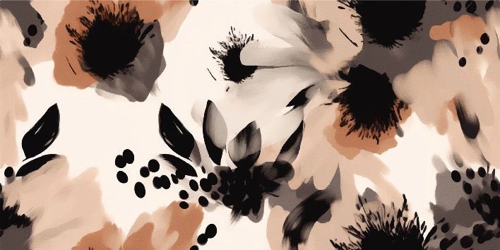 Papier peint fleur hypnotique, mural concept, tendance