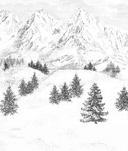 Papier peint montagne sommets de Chamonix, XXL, tendance