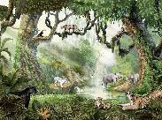 Papier peint enfant jungle secrète, XXL, tendance