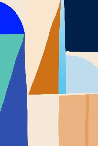 Papier peint Memphis style vibrant