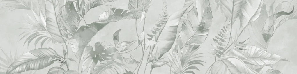 Papier peint élégante jungle sauge, XXL, tendance