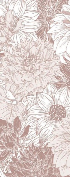 Carta da parati con fiori di dalia