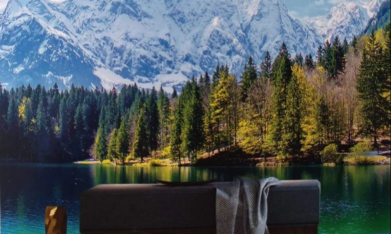 Papier peint panoramique Lac de montagne en Haute Savoie