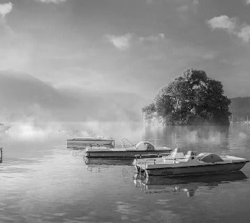 Papier peint un matin frais au lac d'Annecy, XXL, tendance