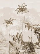 Panorama-Tapete Dschungel Eden Sepia