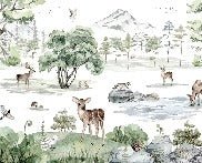 Papier peint animaux prairie enneigée, XXL, tendance