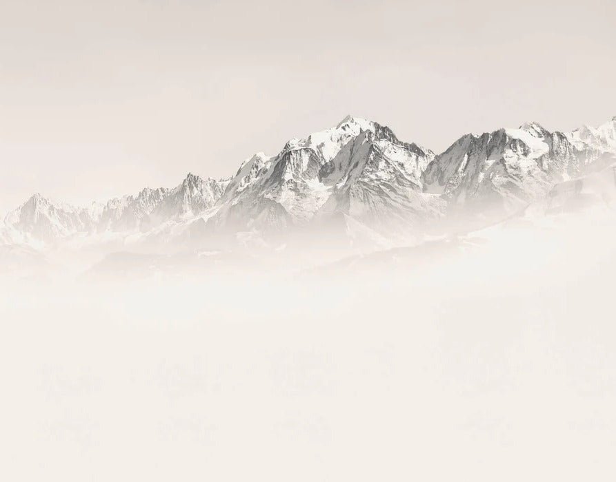 Tapete Mont Blanc im Sepia-Nebel
