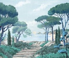 Papier peint balade dans les calanques, XXL, tendance