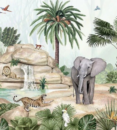 Children's wallpaper animal oasis