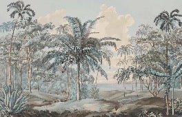 Papier peint paysage Célèbes bleuté, XXL, tendance