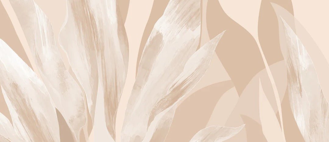 Tapete Blumenstoff beige