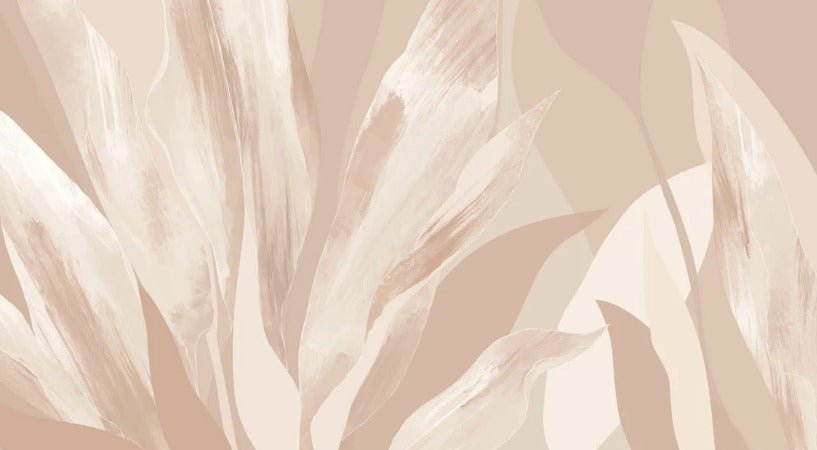 Papier peint étoffe florale nude