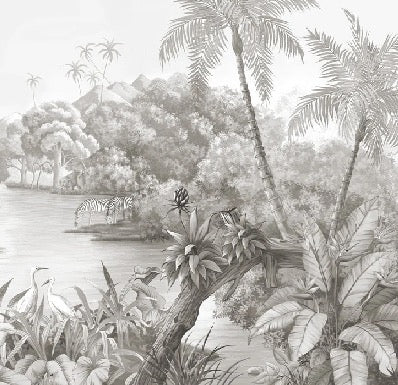 Papier peint restaurant jungle pittoresque, XXL, tendance