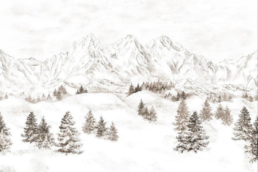 Tapete Bergmassiv der Alpen