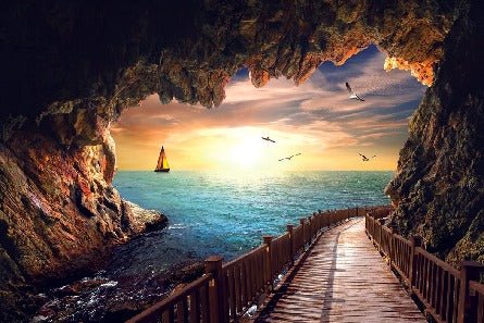 Papier peint Océan Coucher de soleil, XXL, tendance