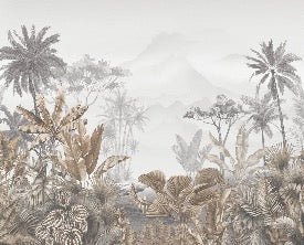 Papier peint tendance tropical sepia, XXL, tendance