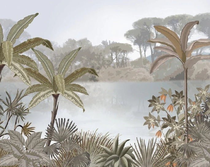 Papier peint restaurant jungle tendance peinture, XXL, tendance