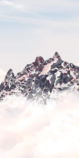 Papier peint coucher de soleil les cimes, mural concept, tendance