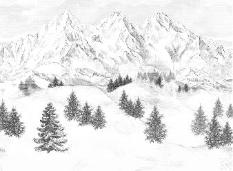 Papier peint montagne sommets de Chamonix