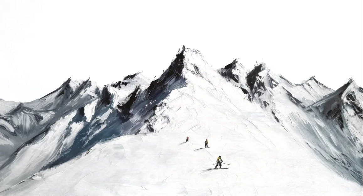 Papier peint ski alpinisme en montagne, XXL, tendance