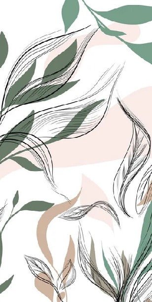 Papier peint panoramique fleur graphique, XXL, tendance