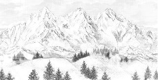 Papier peint montagne sommets de Chamonix, XXL, tendance