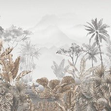 Papier peint tendance tropical sepia, XXL, tendance