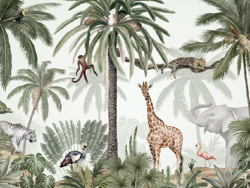 Carta da parati per bambini Giungla pacifica