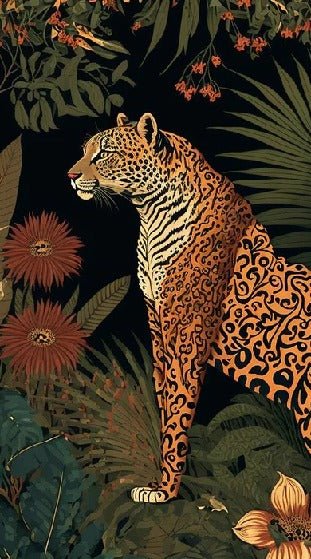 Papier peint exotique tigre, XXL, tendance