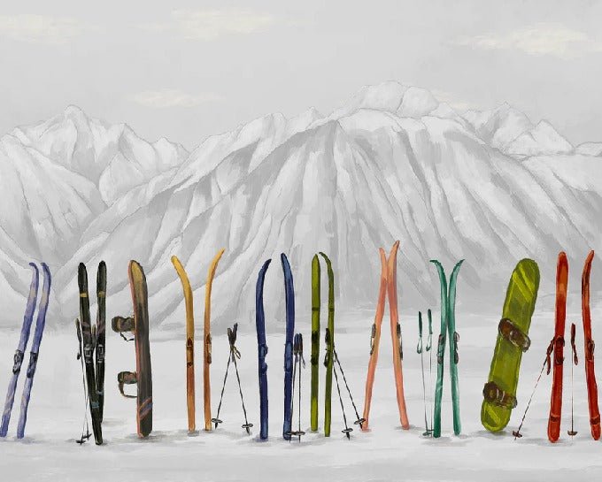 Papier peint ski à Courchevel, XXL, tendance