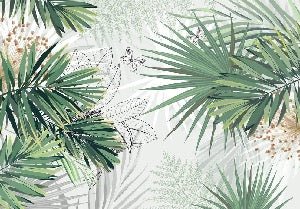 Papier peint panoramique nature green palm, XXL, tendance