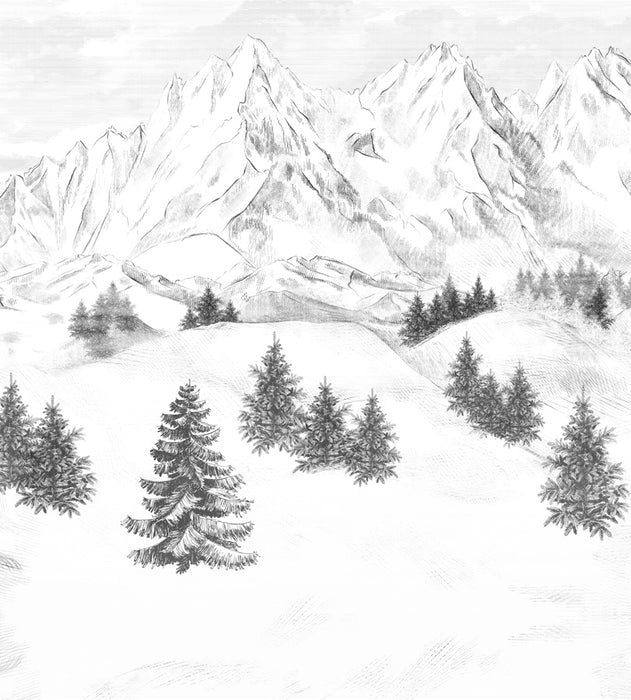 Tapete Berggipfel von Chamonix