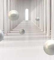 Papier peint 3D trompe œil colonne romaine, XXL, tendance