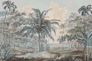 Papier peint paysage Célèbes bleuté, XXL, tendance