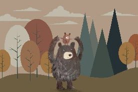 Kindertapete Braunbär