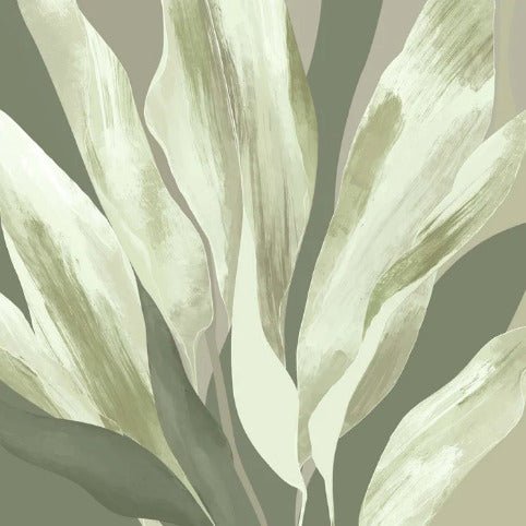 Papier peint étoffe vert, XXL, tendance