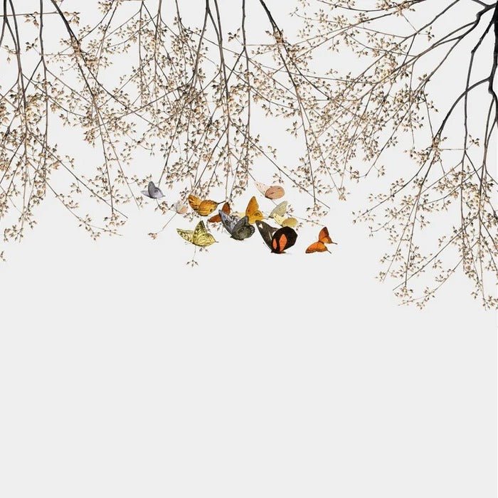 Papier peint salon branchage & papillon, XXL, tendance