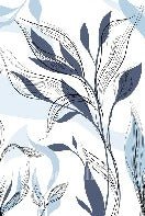 Papier peint fleur graphique bleu