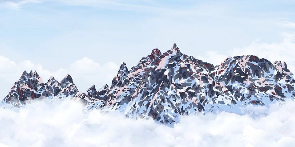 Papier peint Mont Blanc toile des Cimes